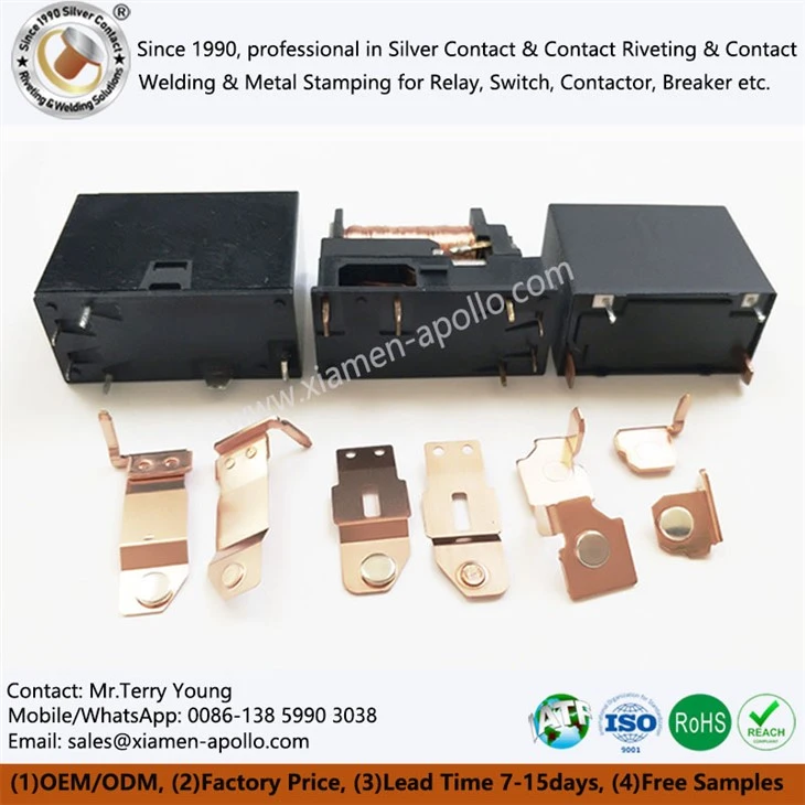 Red Copper Stamping Riveted Terminal
