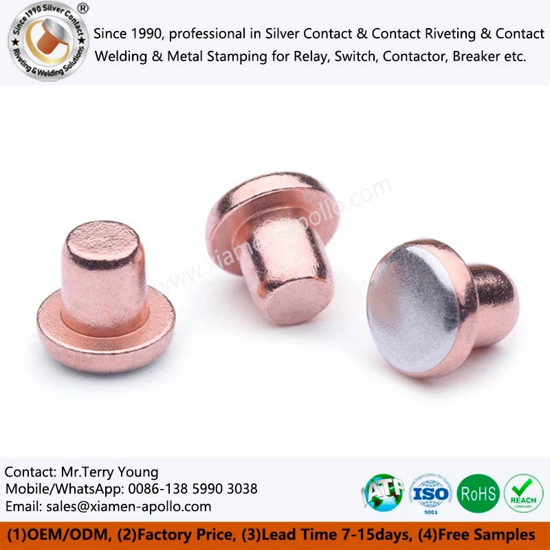 Bimetal Contact Buttons for Relays