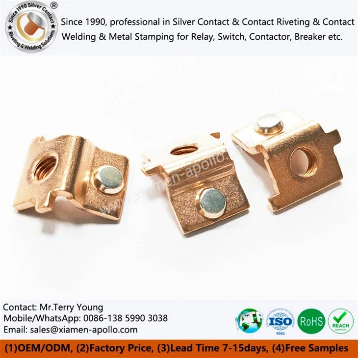 Copper Riveted Contact Stamping Assembly Copper Riveted Contact Stamping Assembly