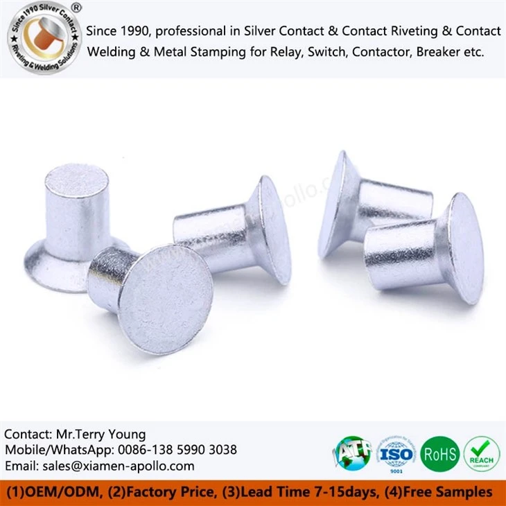 Flat Head Silver Contacts
