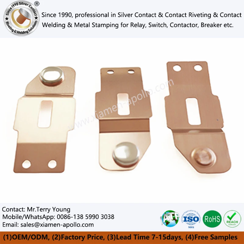 Red Copper Stamping Riveted Terminal Red Copper Stamping Riveted Terminal