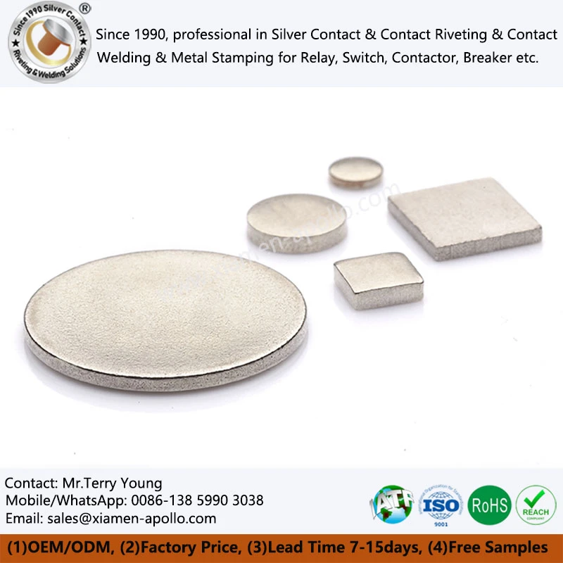Brazed Silver Electrical Contacts Brazed Silver Electrical Contacts