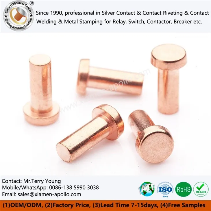 Pure Copper Electrical Contacts